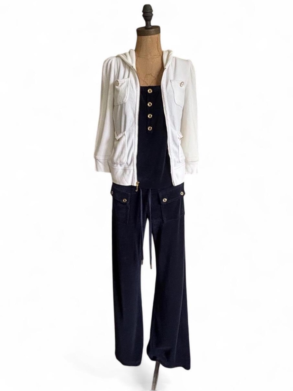Navy and Gold Vtg Juicy Romper